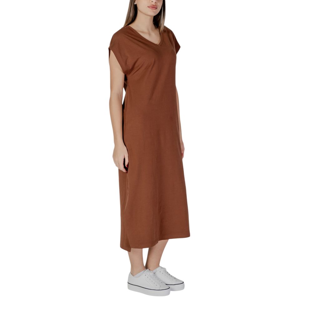 Brown Cotton Midi