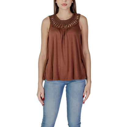 Brown Viscose Top