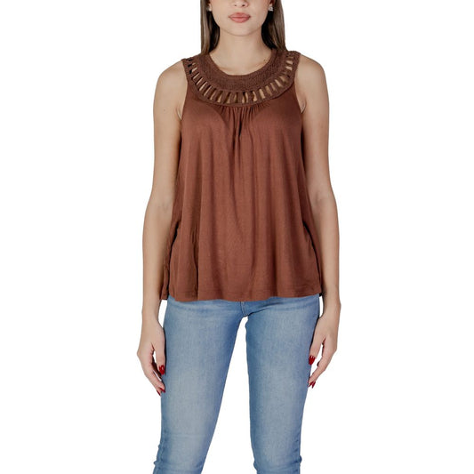 Brown Viscose Top