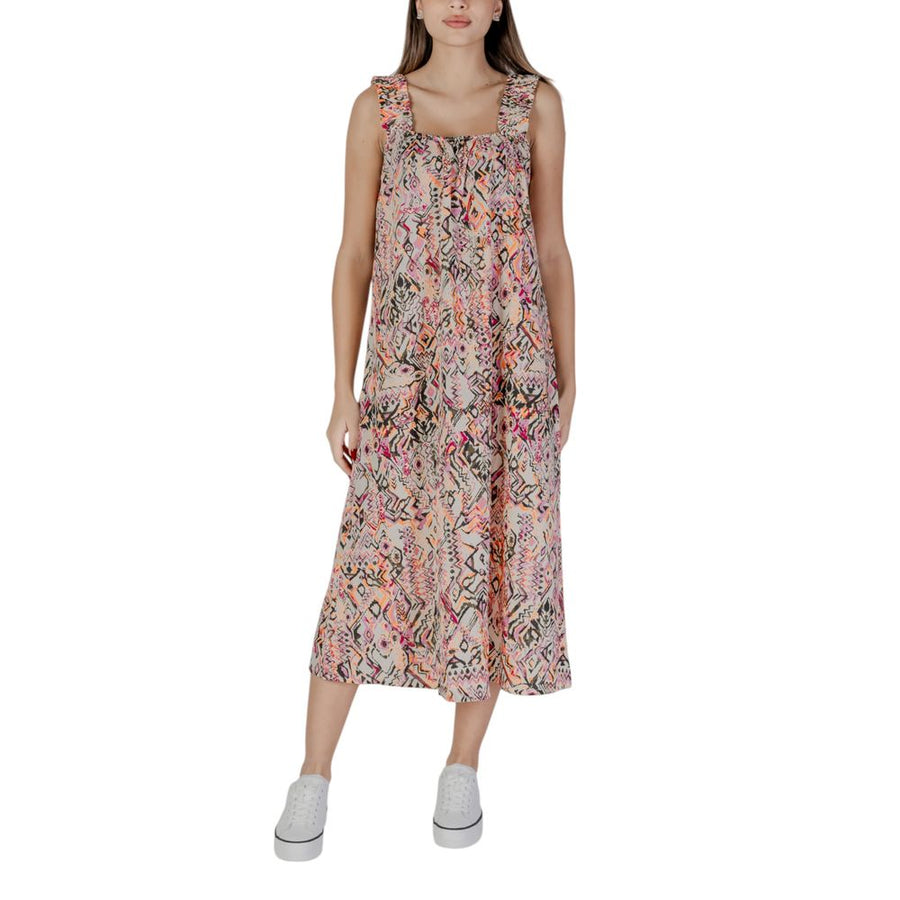 Multicolor Cotton Long