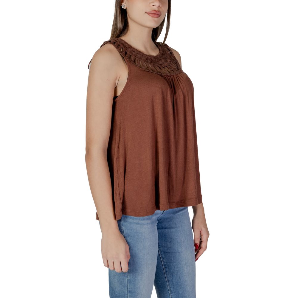 Brown Viscose Top