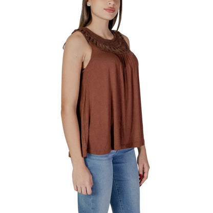 Brown Viscose Top