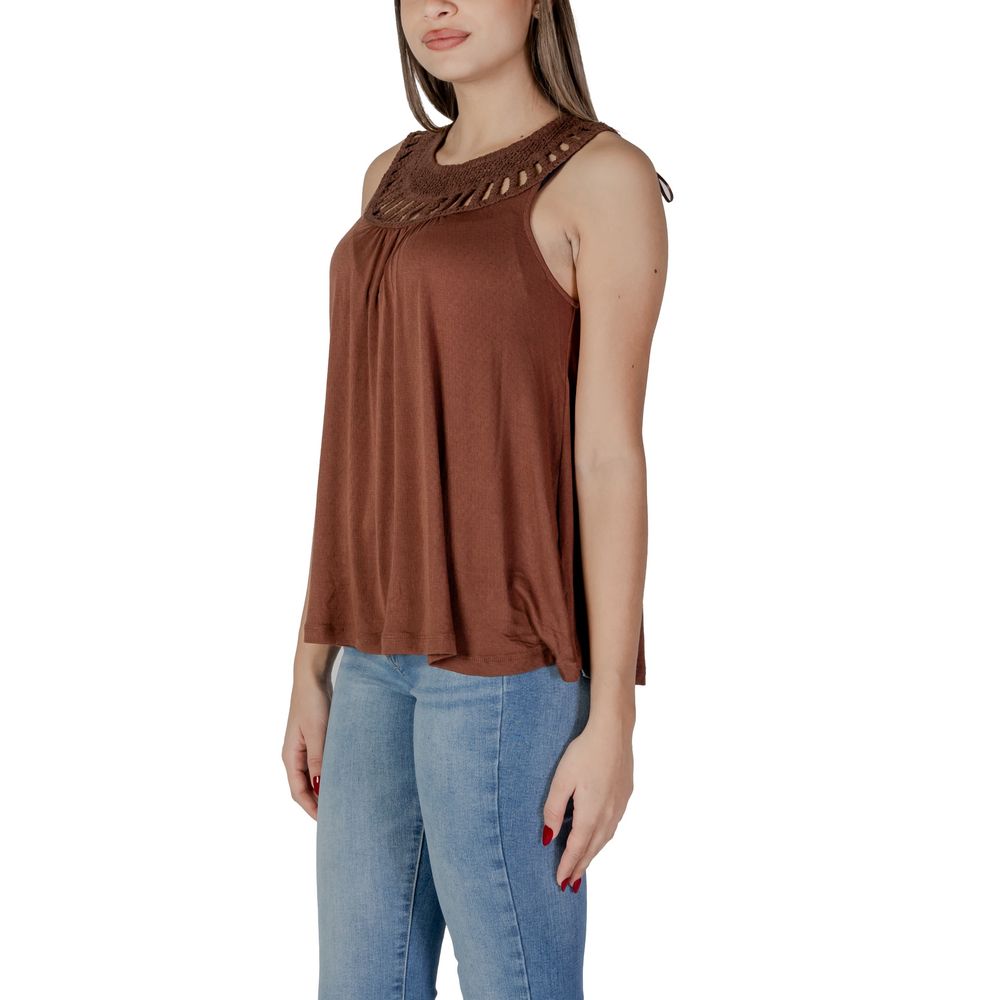 Brown Viscose Top