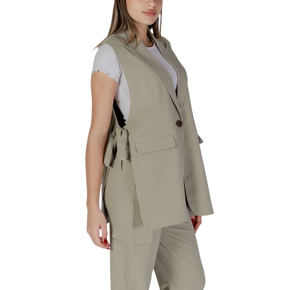 Green Polyester Waistcoat