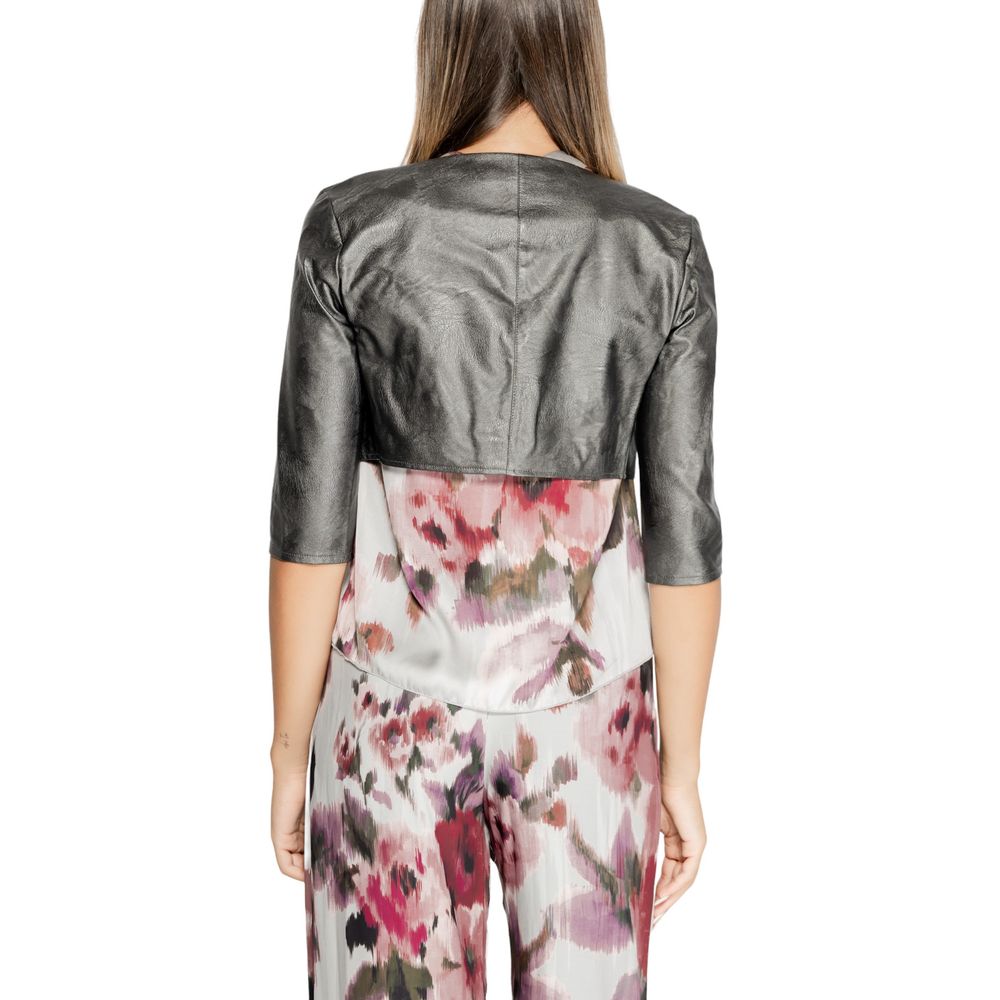 Gray Polyethylene Cardigan