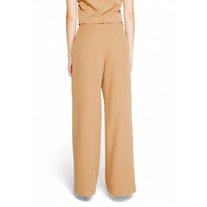 Beige Polyester Pant