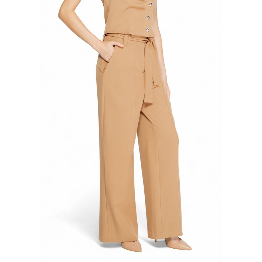 Beige Polyester Pant