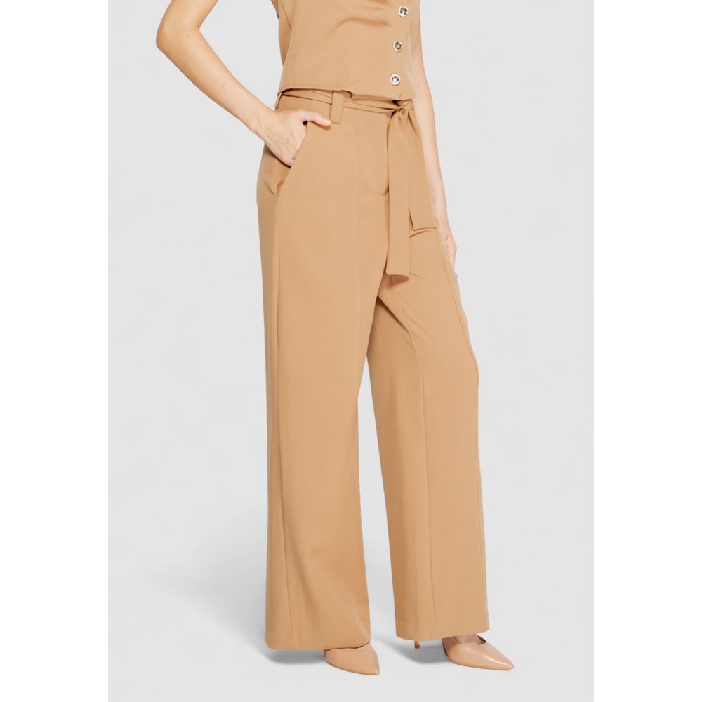 Beige Polyester Pant
