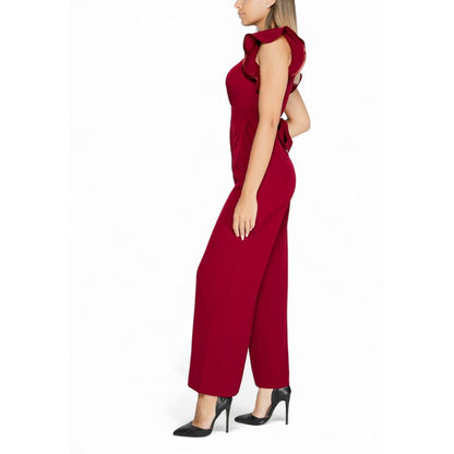 Bordeaux Polyester Jumpsuit