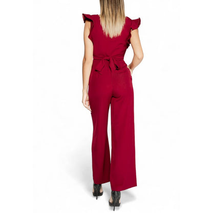 Bordeaux Polyester Jumpsuit