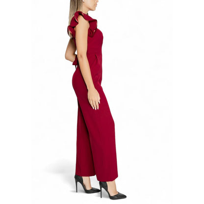 Bordeaux Polyester Jumpsuit