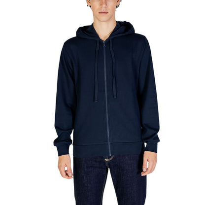 Blue Polyester Hoodie