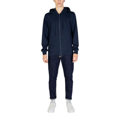 Blue Polyester Hoodie