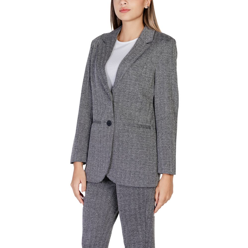 Black Polyester Blazer