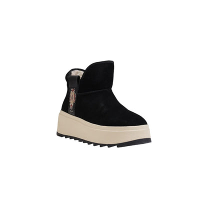 Black Suede Leather Ankle