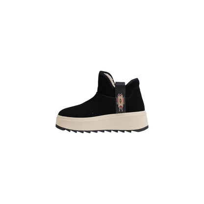 Black Suede Leather Ankle