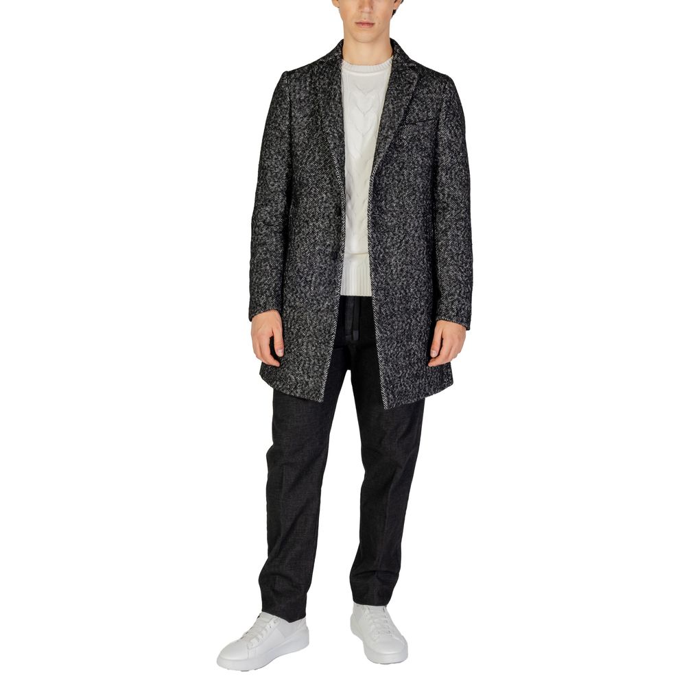 Black Polyester Coat