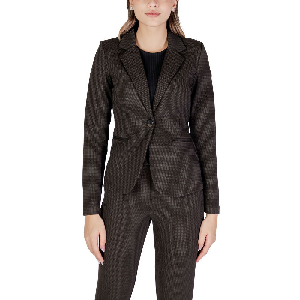 Brown Polyester Blazer