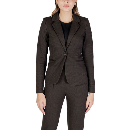 Brown Polyester Blazer