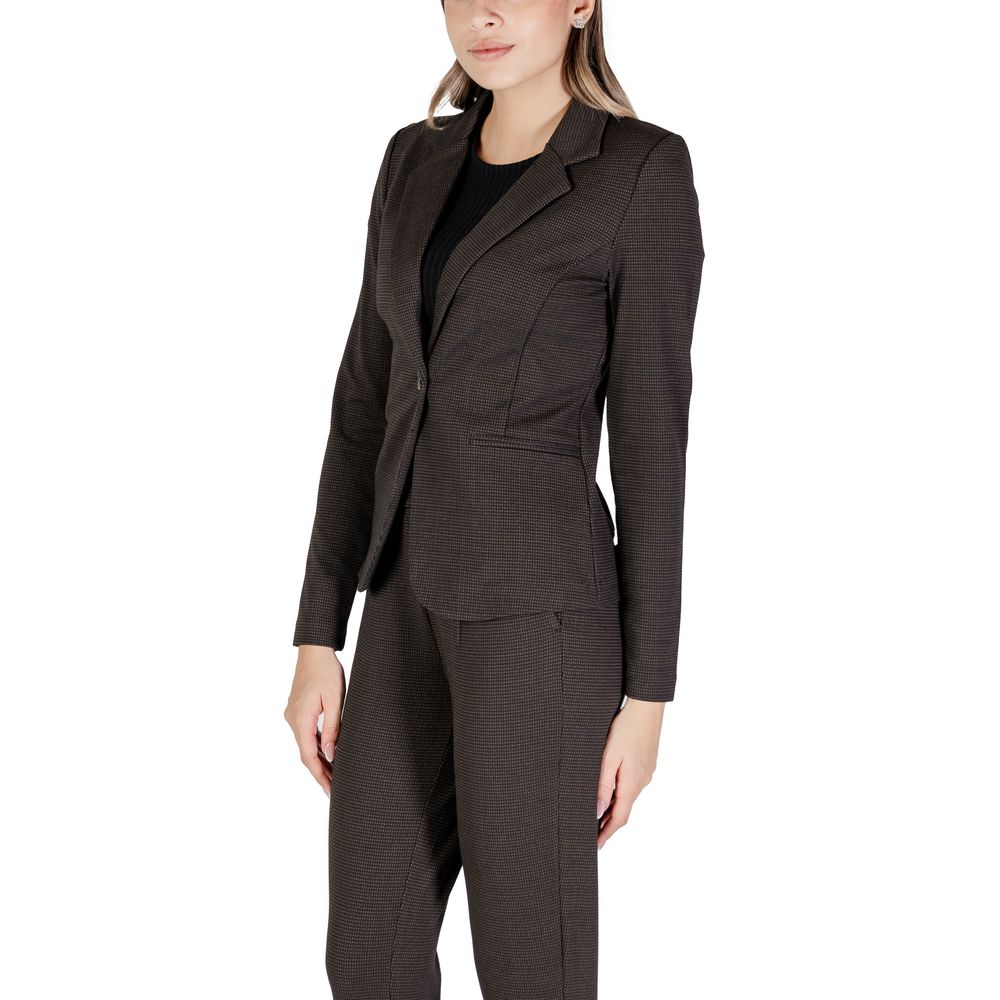 Brown Polyester Blazer