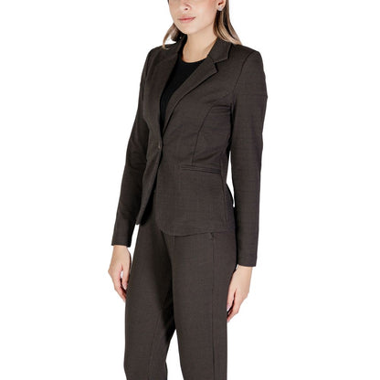 Brown Polyester Blazer