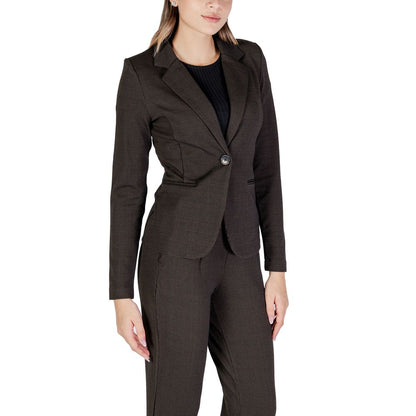 Brown Polyester Blazer