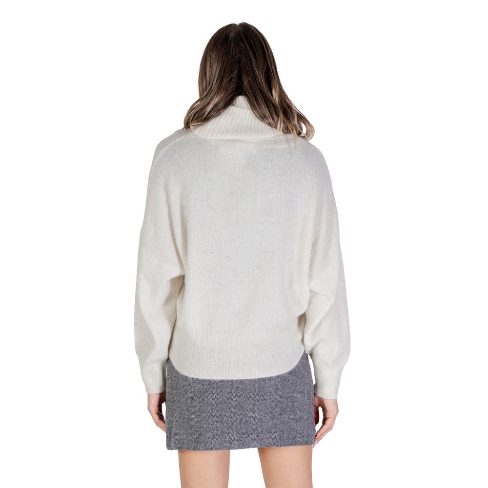 Cream Marabou Turtleneck