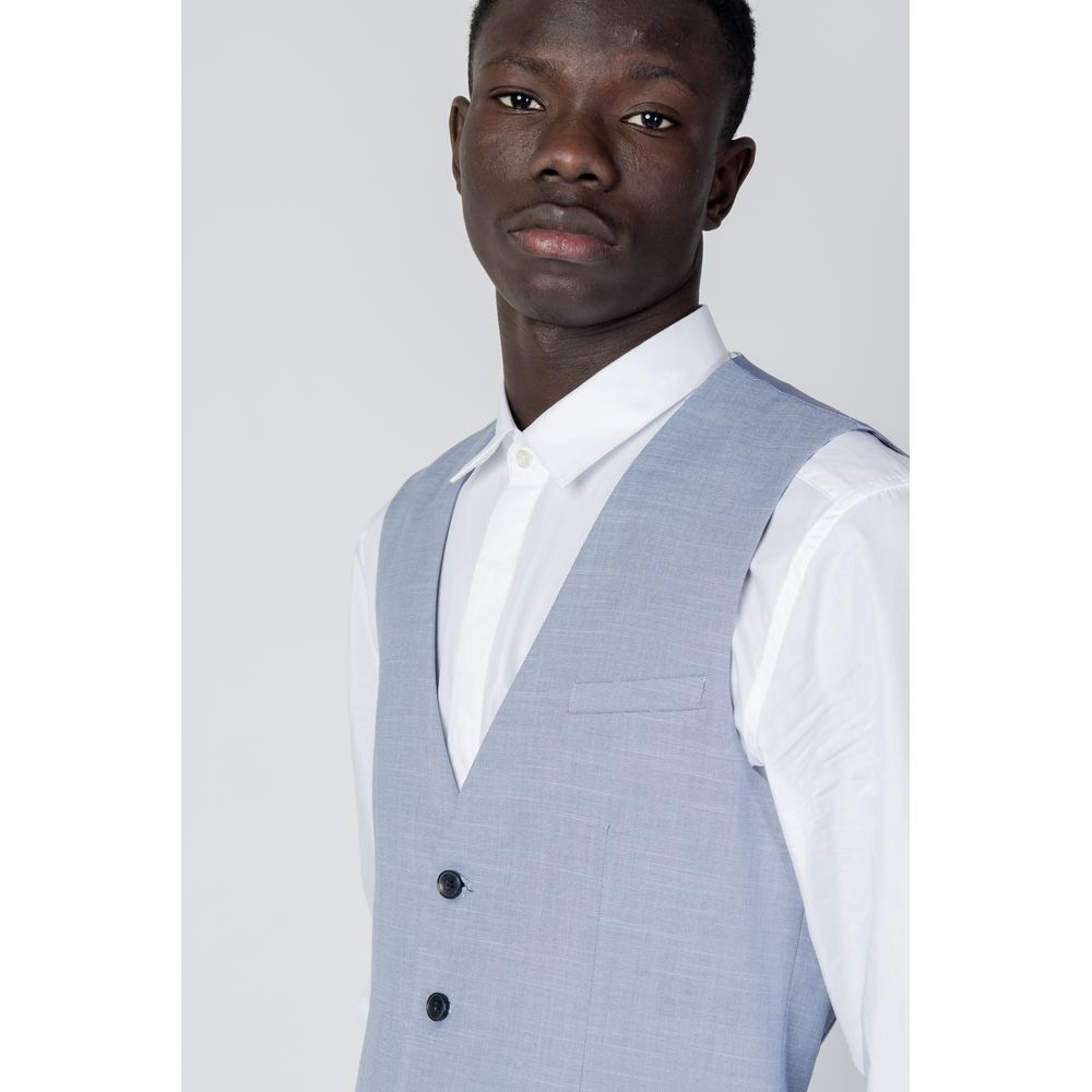Blue Polyester Waistcoat