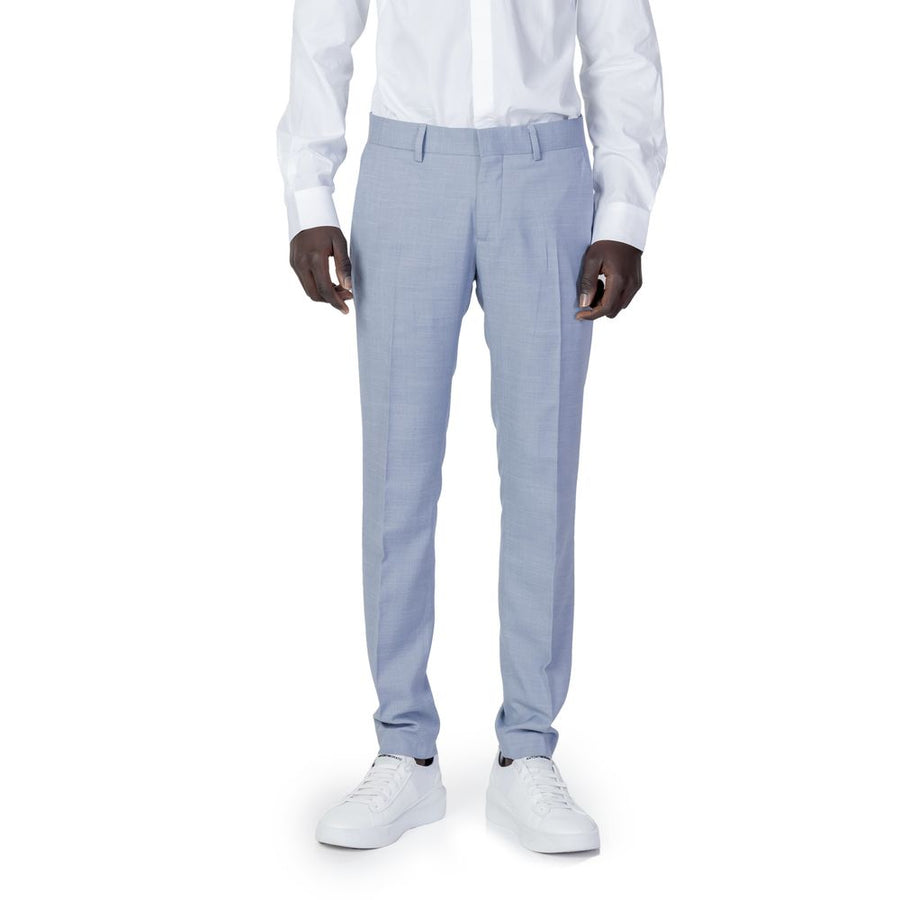 Blue Polyester Pant