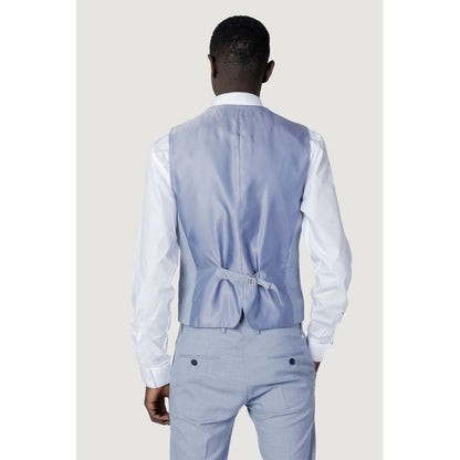 Blue Polyester Waistcoat