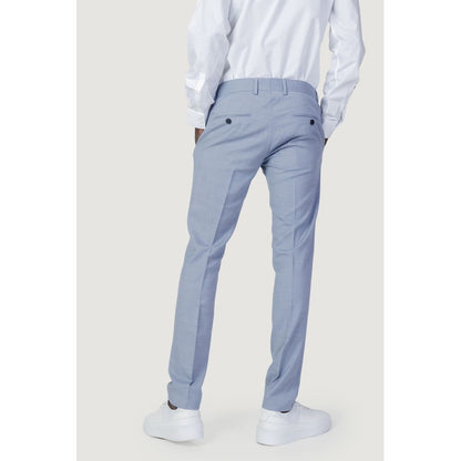 Blue Polyester Pant