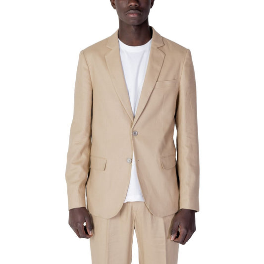 Beige Linen Blazer