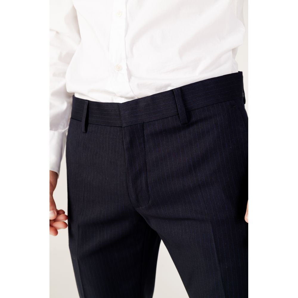 Blue Polyester Pant