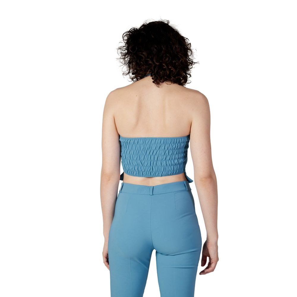Turquoise Polyester Top