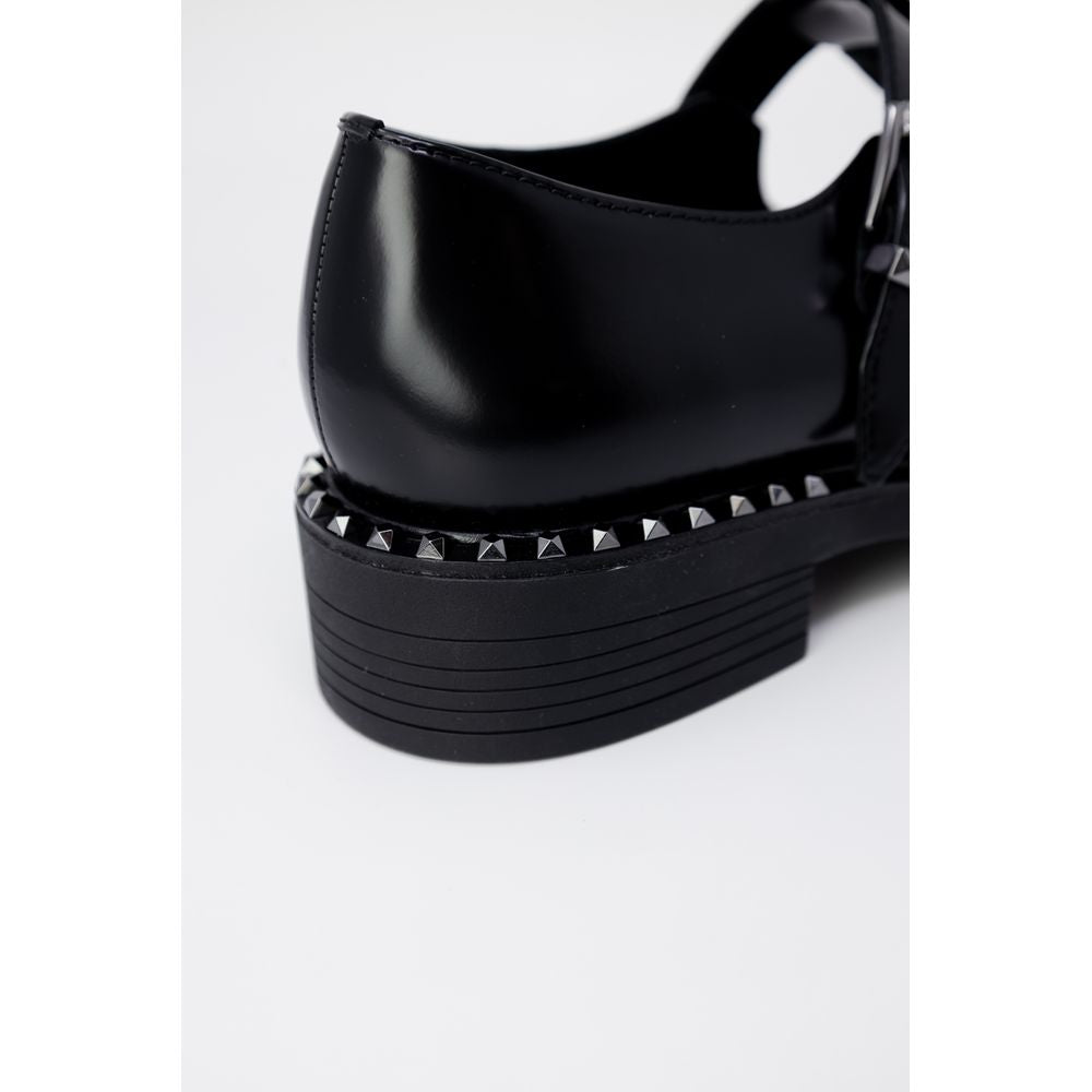 Black Leather Lace-Up Boot