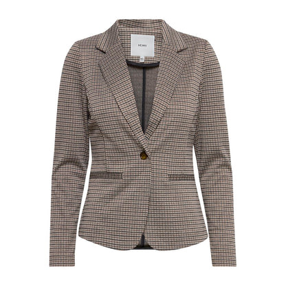 Beige Polyester Blazer