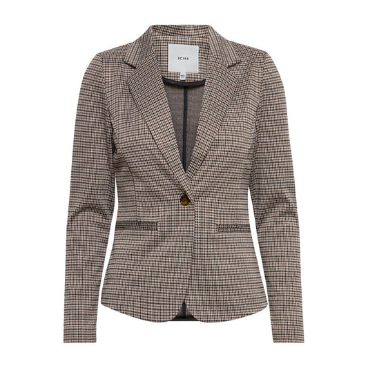 Beige Polyester Blazer