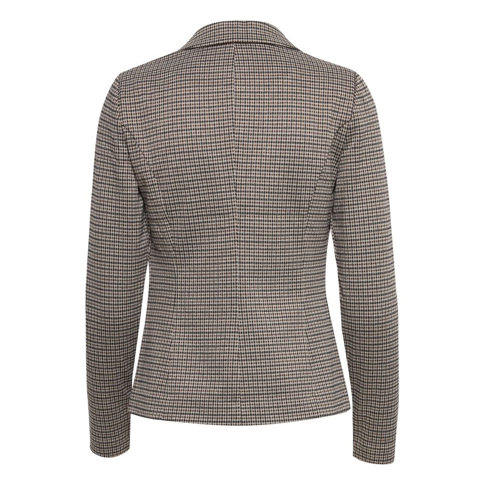 Beige Polyester Blazer