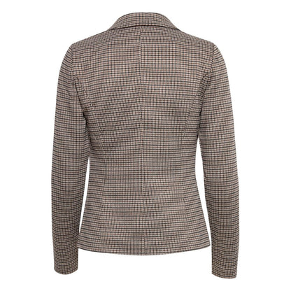 Beige Polyester Blazer