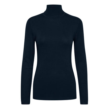 Blue Viscose Turtleneck