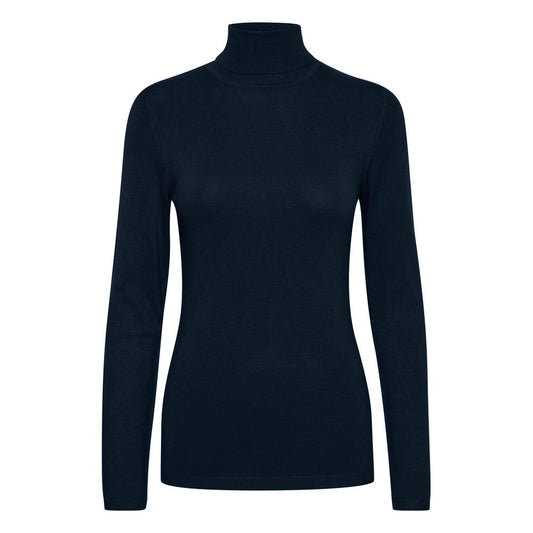 Blue Viscose Turtleneck