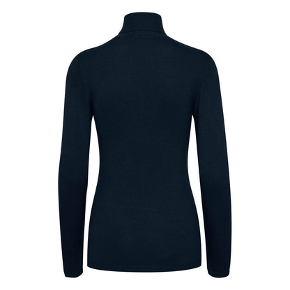 Blue Viscose Turtleneck