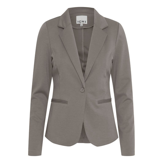 Gray Polyester Blazer