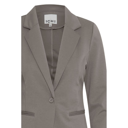 Gray Polyester Blazer