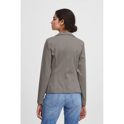 Gray Polyester Blazer