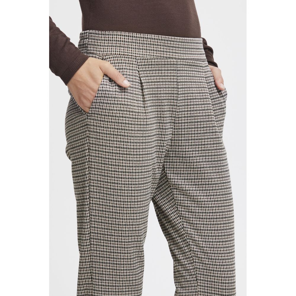 Beige Polyester Pant