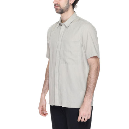 Beige Linen Shortsleeve Shirt