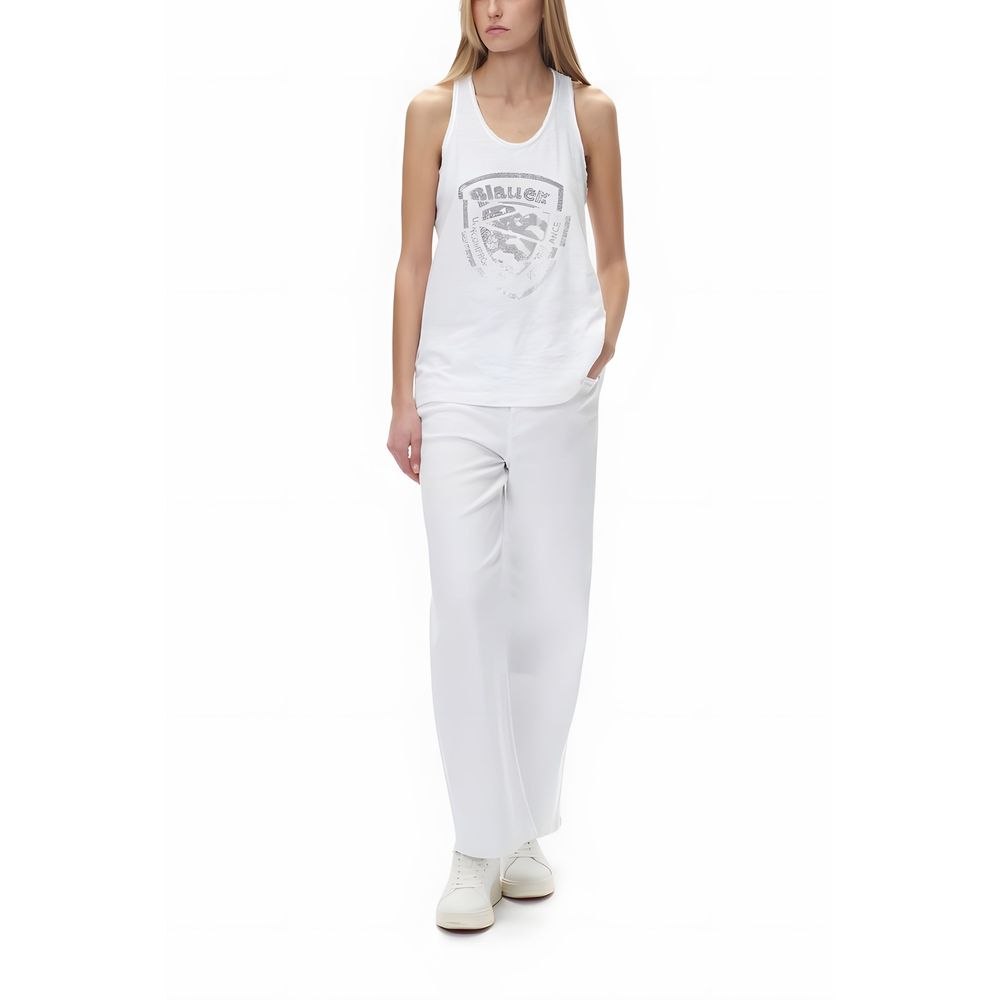 White Cotton Tank Top
