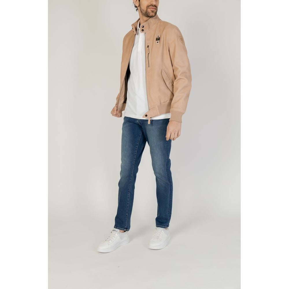 Beige Leather Jackets & Coat