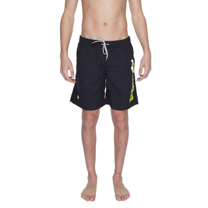 Black Polyamide Swim Short